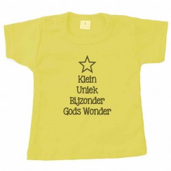 Kort shirt okergeel kleinuniekbijzonder